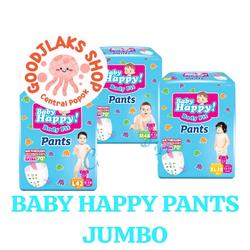 #ShopniQue - BABY HAPPY PANTS JUMBO S56 M48 L42 XL38 XXL34 - PRODUK BARU Popok Bayi Diapers Katun Cewek