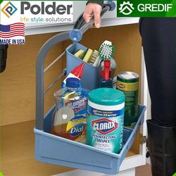 #ShopniQue - 【Harga Special】 Polder Cleaning Tools Storage Tempat Alat Kebersihan Rumah Undersink Caddy dah Keranjang Penympanan Bah stafel Portable Service Organizer Bersih