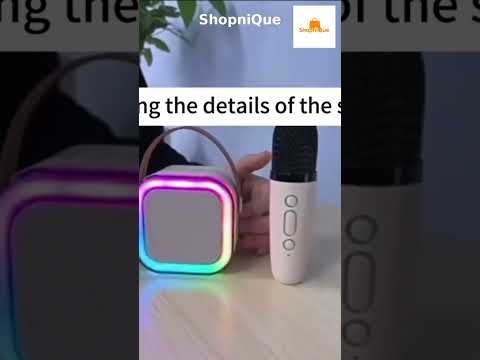 #ShopniQue - Bluetooth Mini Wireless Speaker Karaoke Portable with 2 MIC Mik Set MP3 Player Full Bass Portable L