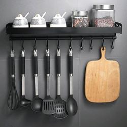 #ShopniQue - Rak Dinding Dapur. Rak Bumbu Dapur Besi, Gantungan Dapur Serbaguna  Dapat disesuaikan Besi Anti Karat Aluminium Buah Gagang