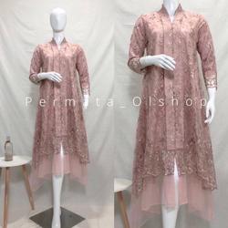 #ShopniQue - Permata Olshop / Kebaya Long Tunik Floy Tutu / Kebaya Semi Gamis Modern / Kebaya Busui / Kebaya Wisuda / Kebaya / Floy Kartini Busui Dress