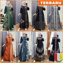 #ShopniQue - Gamis Twill Rayon Premium Model Kancing Terbaru Modern Kekinian Syari Produk Lokal - Batik Usman Muslim Lebaran