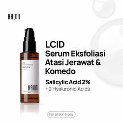 #ShopniQue - HAUM LCID Salicylic Acid Serum 2% 28 ml x 1 - Serum Eksfoliasi Mengatasi Jerawat Komedo dan Beruntusan Wajah + 9 Hyaluronic Acids | Menghaluskan Tekstur Kulit - Facial Exfoliating Serum Perawatan Melembutkan