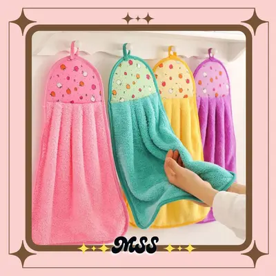 #ShopniQue - MSS COD Kain Lap Tangan Model Gantung Serbaguna Handuk Tangan Motif Buah Serbet Kotoran Dapur Serap