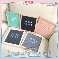 #ShopniQue - HOW.R.U | 25x25 cm Letter Board / Papan Nama / Bayi Dekorasi Rumah