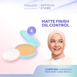 #ShopniQue - WARDAH Everyday Luminous Two Way Cake Refill - Bedak Dengan Hasil Matte Yang Halus Ringan Dengan Kandungan Vit E - Oil Control dengan Hasil Akhir Natural - Makeup
