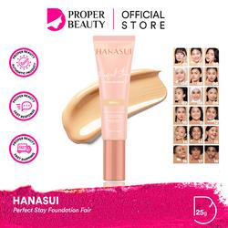 #ShopniQue - HANASUI Perfect Stay Foundation Fair Indonesia / Foundation 25g / Hybrid Skincare Foundation / Hydrating Longwear / Pore Hiding Oil Control / Hides Blemishes And Discoloration / Natural Matte Finish / Breathable Lightweight / Cosmetic Face Makeup Series