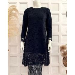 #ShopniQue - PROMO KEBAYA BRUKAT TUNIK GAMIS MUSLIM MODERN WARNA HITAM ATASAN JUMBO