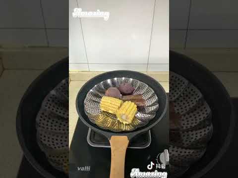 #ShopniQue - VIRALKAN85 Alat kukus stainless steamer flexible bunga tirisan buah sayur