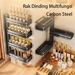 #ShopniQue - 【ZEN】Rak Dinding Multifungsi Bumbu Dapur Kamar Mandi Sabun Shampoo Carbon Steel