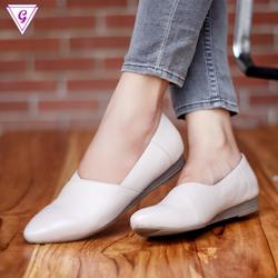 #ShopniQue - GRANDABLE DENISHA Sepatu Kulit Asli Flat Kerja Kuliah Formal Casual Terbaru Slip On Teplek Terbaru Wanita Sepatu Cewek Termurah Shoes Hitam