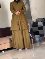 #ShopniQue - Seragam Dinas Pemda Wanita Guru Pns PDH Gamis Dinas Pemda Guru Wanita Bahan Katun Toyobo Busui Original Gamis Dinas Pemda Khaki  Pns Guru Baju Dinas Pemda Wanita Hamil Busui Nyaman Bahan Katun Toyobo Seragam Pns Khaki Wanita pdh Seragam Dinas Khaki Wanita