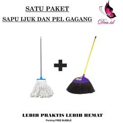 #ShopniQue - PAKET HEMAT SAPU IJUK DAN PEL GAGANG LANTAI ALAT KEBERSIHAN RUMAH MURAH BERKUALITAS Mop