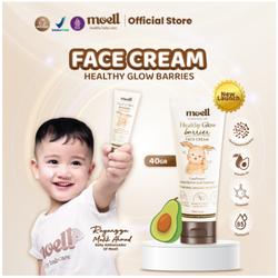 #ShopniQue - Moell Face Cream 40gr Healthy Glow Barrier Face Cream - Pelembab Wajah Bayi - Plant Based Probiotics Suitable For Sensitive Skin my baby Perawatan