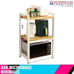 #ShopniQue - Rak microwave oven rak dapur bumbu Susun besi penyimpanan serbaguna