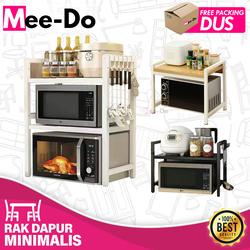 #ShopniQue - Rak Microwave Oven Rak Dapur Bumbu Susun Besi Penyimpanan Serbaguna