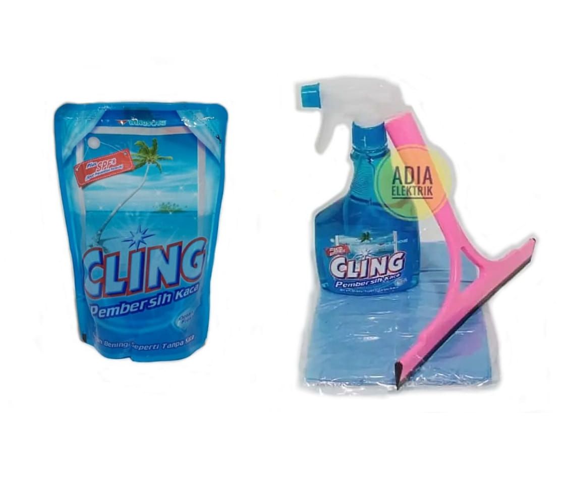 #ShopniQue - Paket Alat Kebersihan Hemat 4 In 1 / Paket Kebersihan Rumah Murah /Alat Pembersih Kaca / Paket Perlengkapan Alat Kebersihan Komplit Dan Serbaguna- Cling Pembersih Kaca - Wiffer Pembersih Kaca - Kanebo