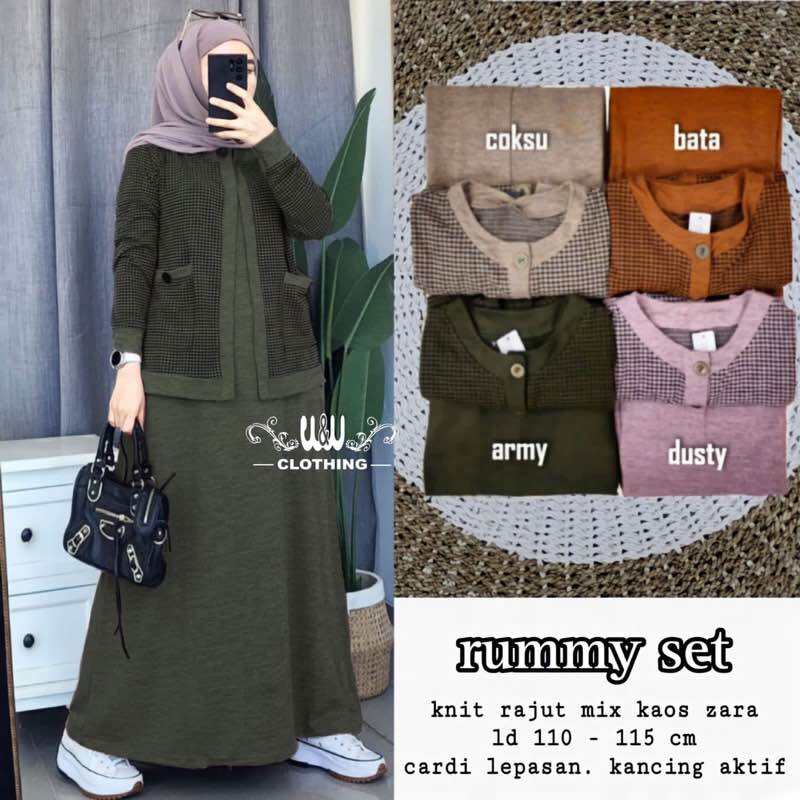 #ShopniQue - RF RUMMY SET GAMIS FASHION MUSLIM TERBARU 327