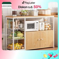 #ShopniQue - Homedoki Rak Dapur Susun Minimalis / Rak Oven Microwave / Bumbu Dapur Kayu Serbaguna Rak Serbaguna Minimalis