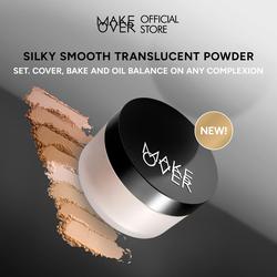 #ShopniQue - [SPECIAL MASTERSHADE] MAKE OVER Silky Smooth Translucent Powder - Bedak Tabur Loose Powder Lembut Ringan Oil Control Menghaluskan Makeup Natural Non-Comedogenic BEST SELLER Somethin Time Less w Maybe Euphoria