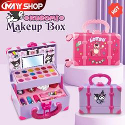 #ShopniQue - MAYY 32Pcs Mainan Kosmetik Kecantikan Anak Kasus Peralatan Kotak Make Up Set untuk Gadis Ulang Tahun Hadiah Set Riasan Mainan Anak Makeup