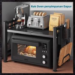 #ShopniQue - Dapat diregangkan Rak Dapur Rak Microwave Rak Oven Rak Bumbu Dapur Rak  Panci Rak Penyimpanan Serbaguna