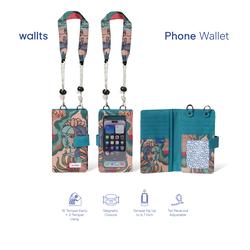 #ShopniQue - Wallts New Delmont Phone Wallet - Tas Dompet HP selempang Wanita dan Pria Kanvas Slingbag Cowo