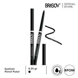 #ShopniQue - BRASOV Kosmetik / Makeup Pensil Eyeliner Putar Netto 0.35 G Waterproof Automatic Eye Liner XX-CT Pensil Pena Bawah Mata Awet Tahan Lama Waterproof Anti Air