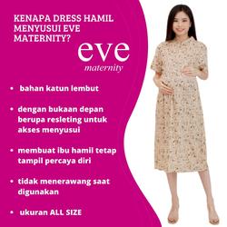 #ShopniQue - Eve Maternity Baju Hamil Menyusui Rayon Dress Nyaman FDM168