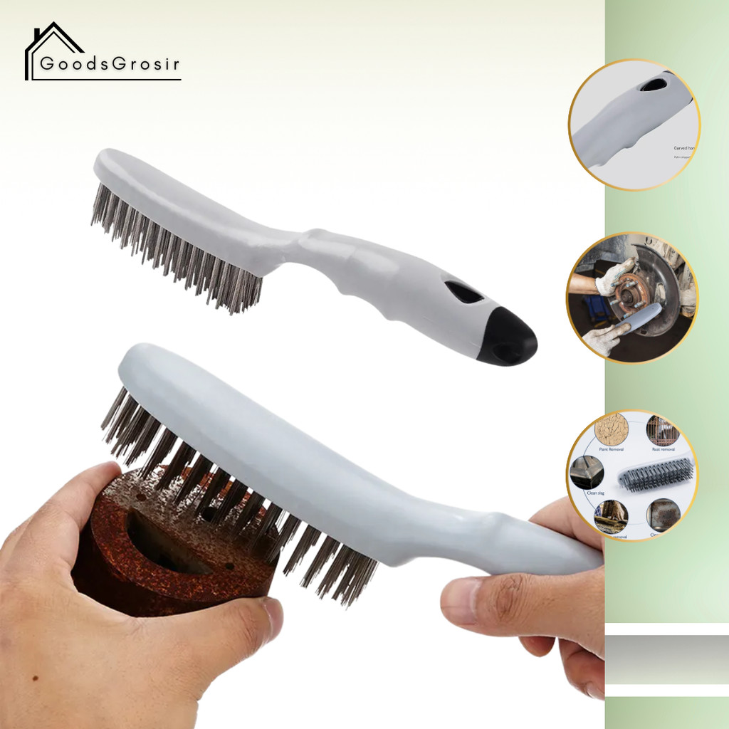 #ShopniQue - Goods Sikat Kawat Stainless Steel Premium | Wire Brush Alat Pembersih Karat Perlengkapan Kebersihan Rumah | Sikat Pembersih Kerak