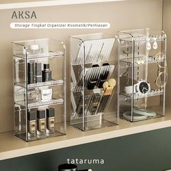 #ShopniQue - AKSA - Rak Meja Rias Adjustable Kosmetik Brush Perhiasan Parfum